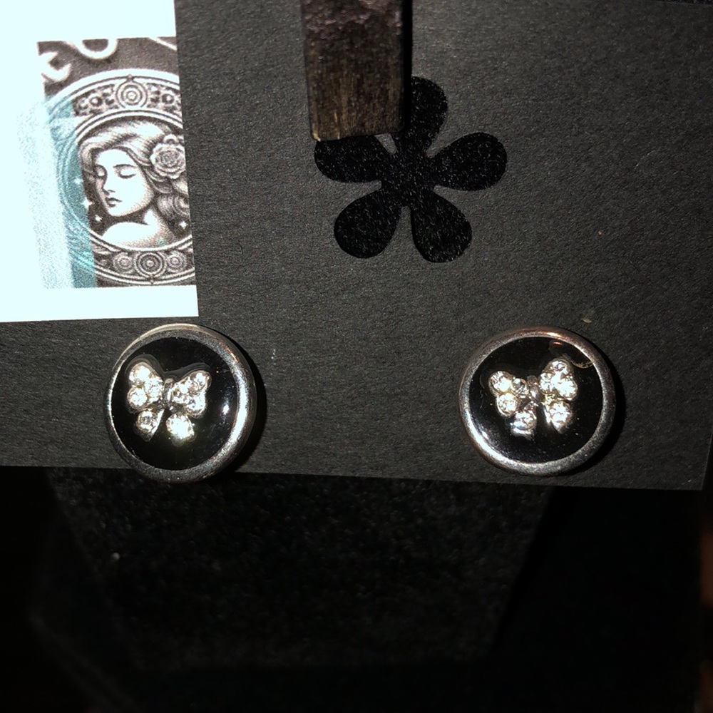 Avon Rhinestone and Ribbon Studs